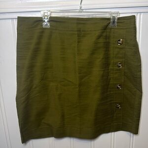 Green Knee Length Ann Taylor Factory Skirt - Size 14